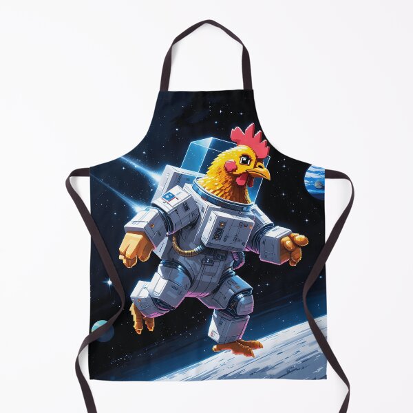 Item preview, Space Chicken Pixel Astronaut Funny Gamer Design designed and sold by MythicCotton.