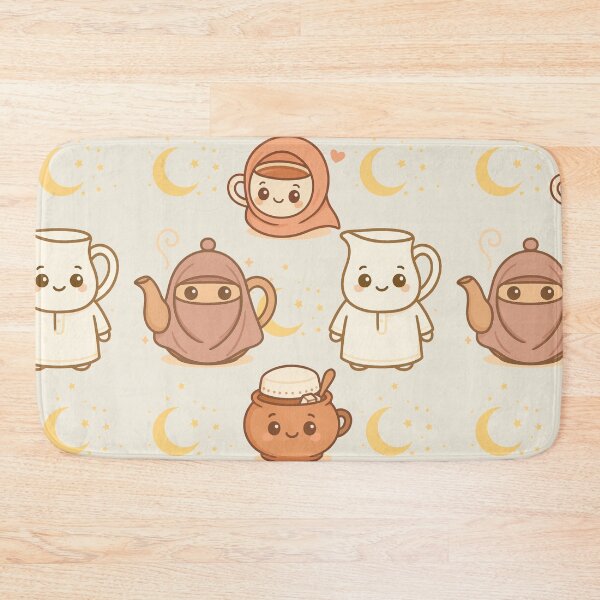 Item preview, Kawaii Hijabi Teaset | Pastel Muslim Aesthetic designed and sold by Sabr and Chai.