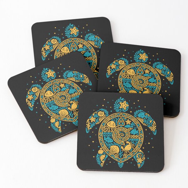 Item preview, Sea Turtle Mosaic - Tribal Sea Life designed and sold by Snouleaf.