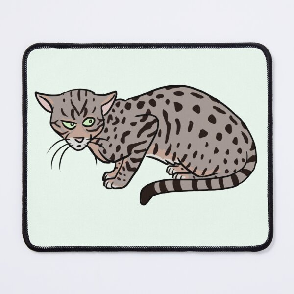 Item preview, Confused Spotted Tabby Egyptian Mau cat designed and sold by Mutedmirth.