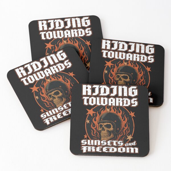 Item preview, RIDING TOWARDS SUNSETS AND FREEDOM biker motorcycle rider motorbike enthusiast  designed and sold by Jt41.