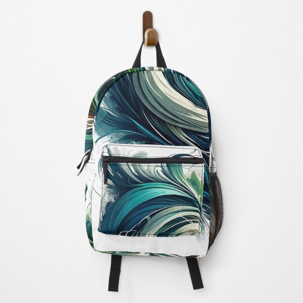 Item preview, Dramatic Abstract Heart – Teal, Green & Gold Swirling Design for Home Decor designed and sold by OakwordProductions.