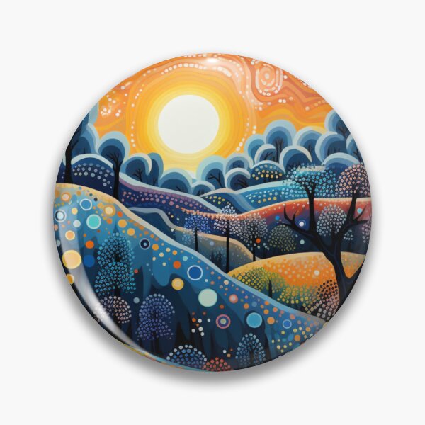 Item preview, Aboriginal Inspired Dot Art - Perfect Australian Sunny Day designed and sold by GrinGalore.