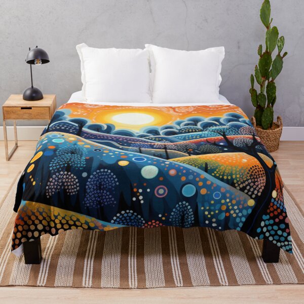 Item preview, Aboriginal Inspired Dot Art - Perfect Australian Sunny Day designed and sold by GrinGalore.