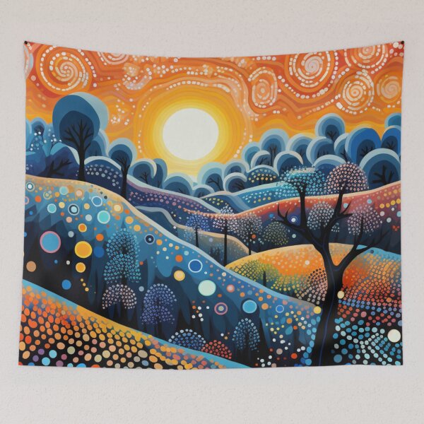 Item preview, Aboriginal Inspired Dot Art - Perfect Australian Sunny Day designed and sold by GrinGalore.