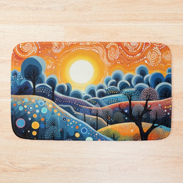 Item preview, Aboriginal Inspired Dot Art - Perfect Australian Sunny Day designed and sold by GrinGalore.