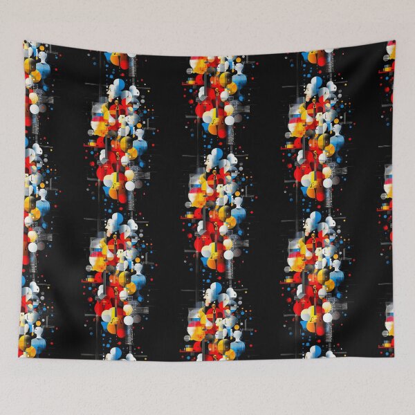 Item preview, Abstract Jazz Symphony with Geometric Faces and Instruments designed and sold by Taans-Creation.