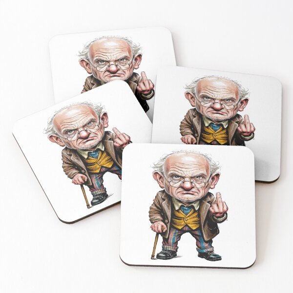 Item preview, Old Man Middle Finger designed and sold by Angry Swan Designs.