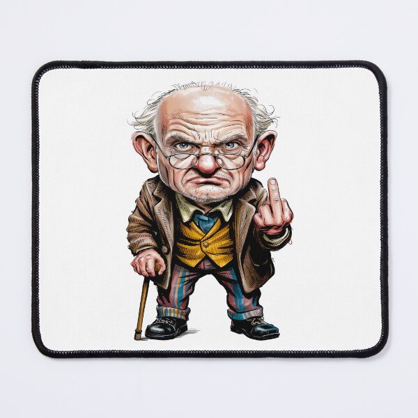 Item preview, Old Man Middle Finger designed and sold by Angry Swan Designs.