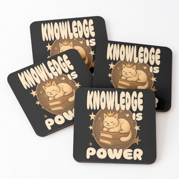 Item preview, KNOWLEDGE IS POWER cute wise kitten having a nap after hard studying session  designed and sold by Jt41.