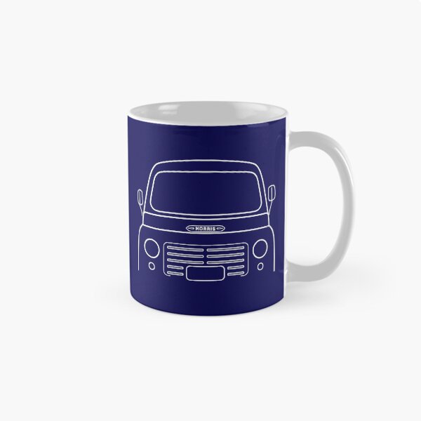 Item preview, Morris J2 classic 1960s British van white outline designed and sold by soitwouldseem.