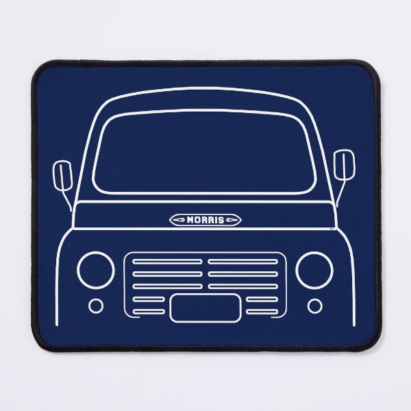 Item preview, Morris J2 classic 1960s British van white outline designed and sold by soitwouldseem.