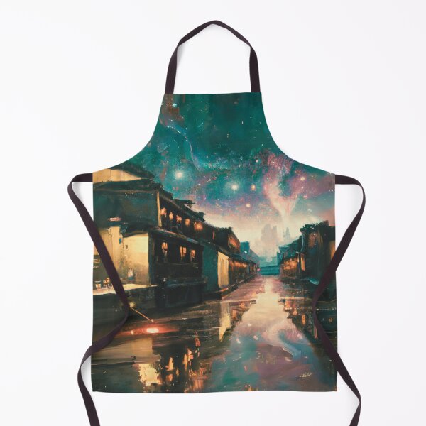 Item preview, The Starry Night with aurora for ancient town designed and sold by MerryCrown.