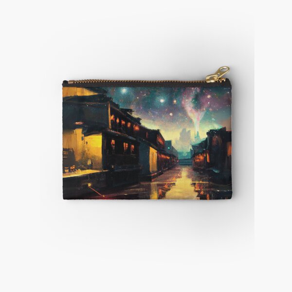 Item preview, The Starry Night with aurora for ancient town scene designed and sold by MerryCrown.