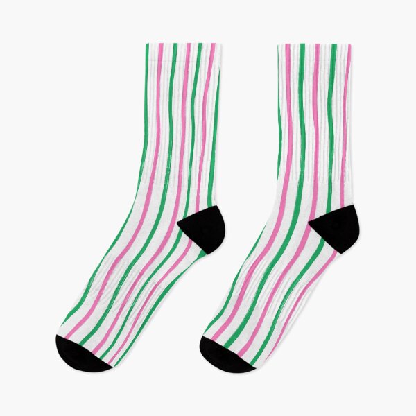 Item preview, Pink and Green Brushstroke Stripes on White designed and sold by OneThreeSix.