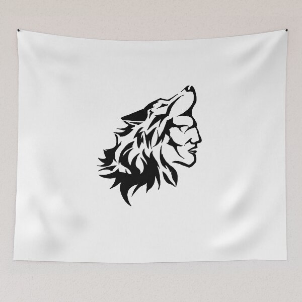 Item preview, Native Warrior with Wolf Headdress designed and sold by ScapegoatPrints.
