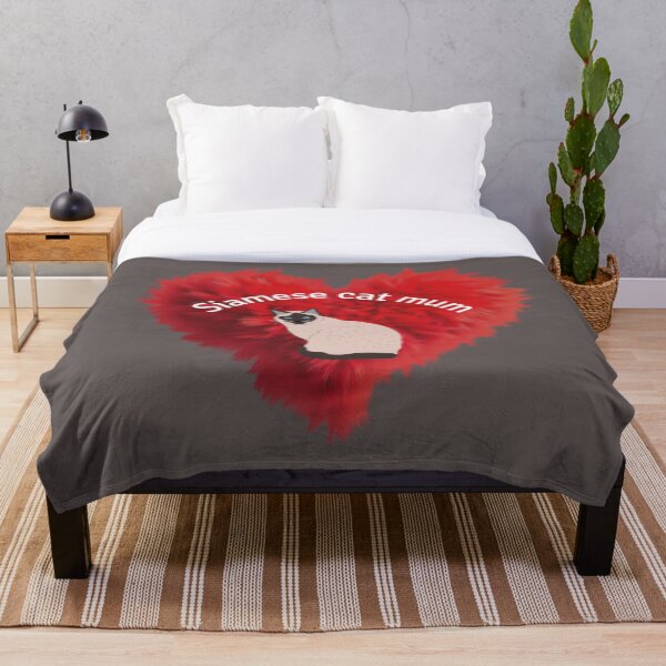 Item preview, Copy of Siamese cat mum fluffy red heart  designed and sold by ClickATee Store .