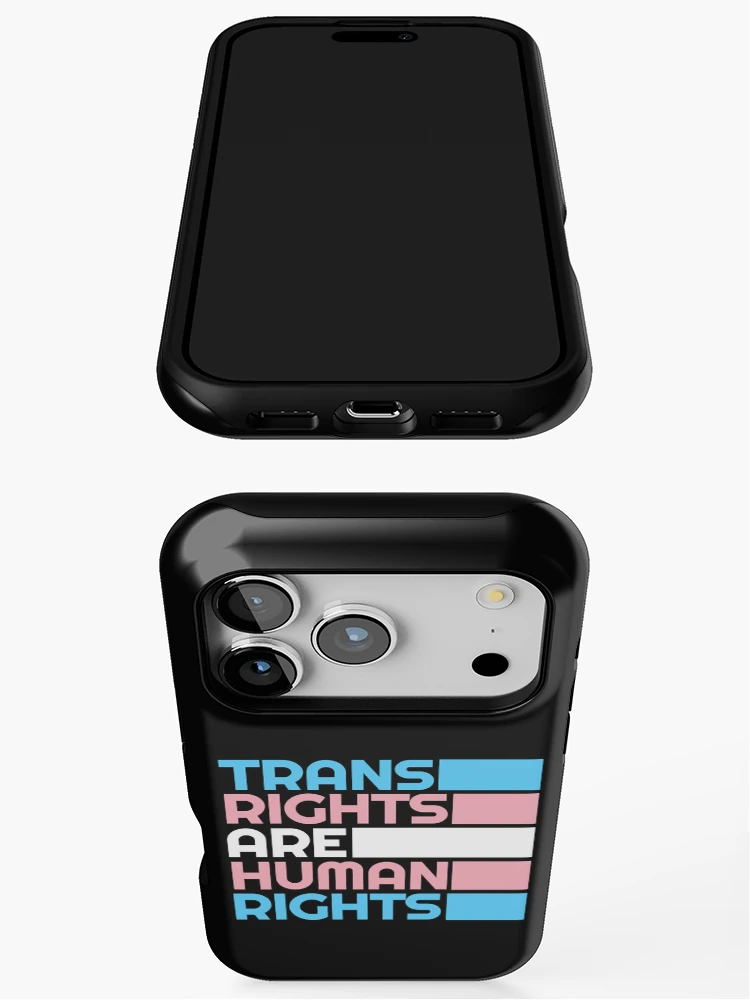Thumbnail 3 of 4, iPhone Case, Trans Rights Are Human Rights designed and sold by RockFireMerch.
