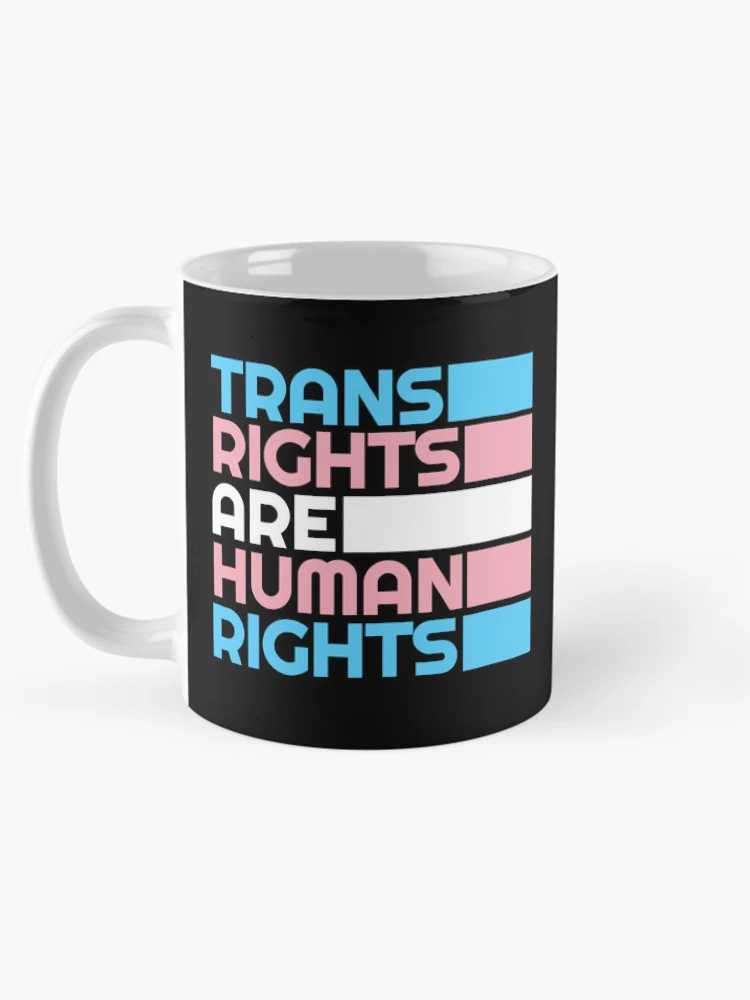 Thumbnail 5 of 6, Coffee Mug, Trans Rights Are Human Rights designed and sold by RockFireMerch.