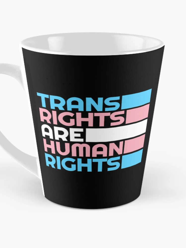 Thumbnail 3 of 4, Coffee Mug, Trans Rights Are Human Rights designed and sold by RockFireMerch.