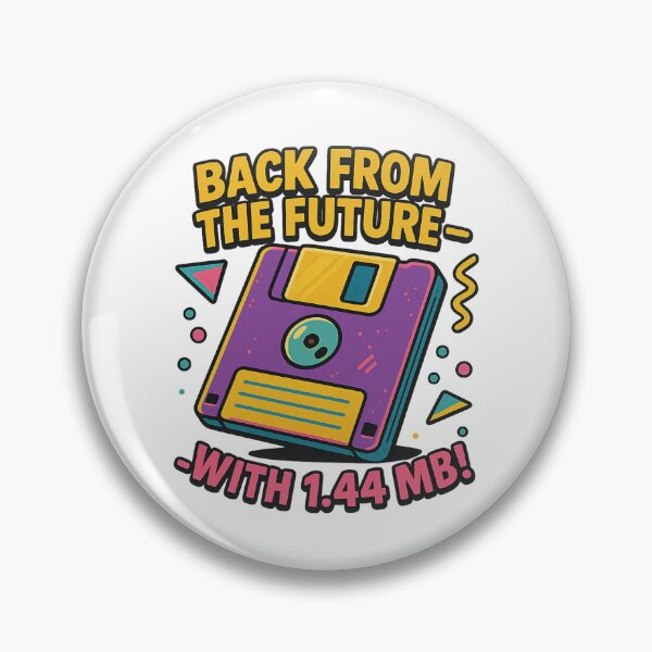 Item preview, Back from the Future – Funny retro floppy disk design for nerds & IT fans designed and sold by LevelUpDark.