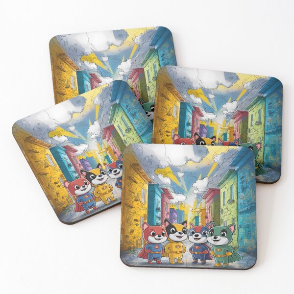 Item preview,   Vibrant Urban Scene with Fox Superheroes and Graffiti designed and sold by AnimalAirtistry.