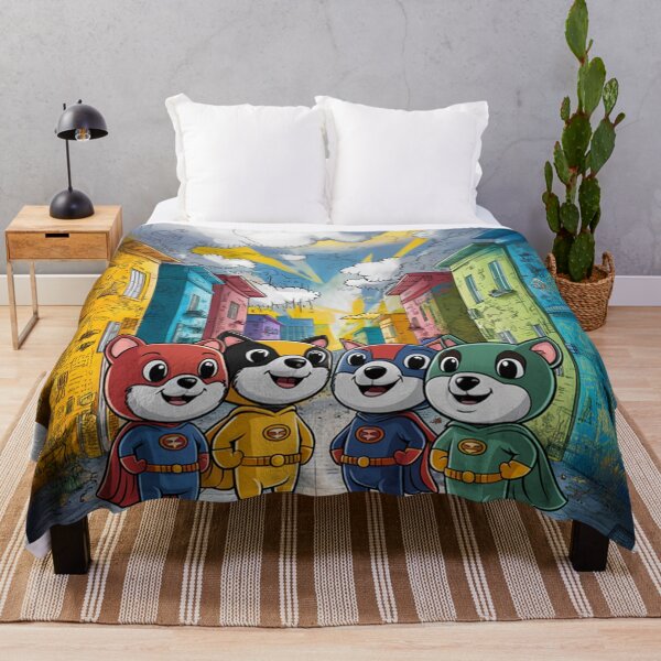 Item preview,   Vibrant Urban Scene with Fox Superheroes and Graffiti designed and sold by AnimalAirtistry.