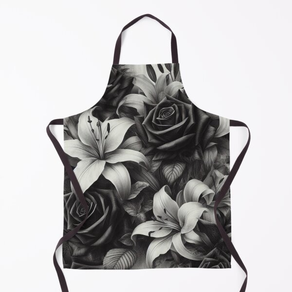 Item preview, Black & White Rose – AI Artwork Bold Floral Design for Tomboyish Girls and Women’s Clothing and Accessories designed and sold by knalpot-design.