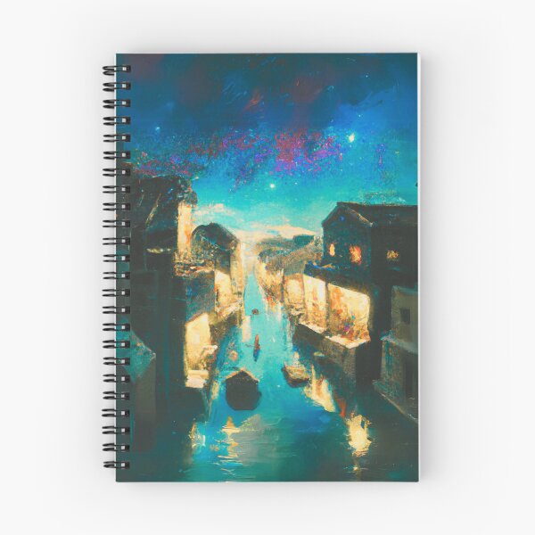 Item preview, The Starry Night of waterside ancient town scene designed and sold by MerryCrown.