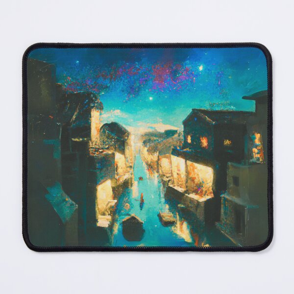 Item preview, The Starry Night of waterside ancient town scene designed and sold by MerryCrown.