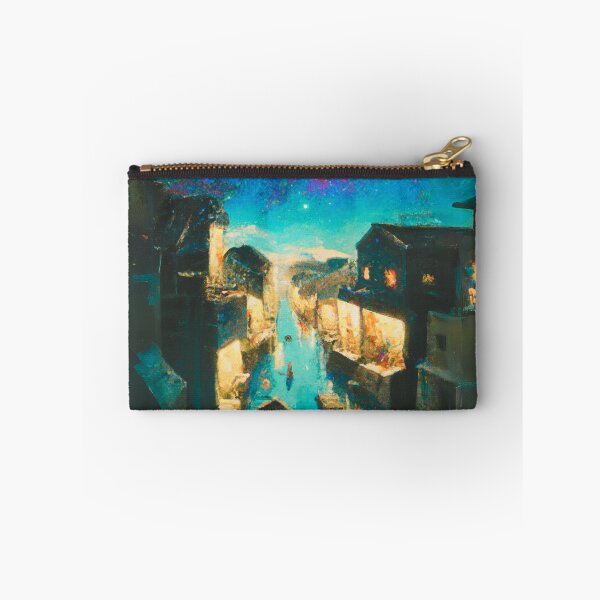 Item preview, The Starry Night of waterside ancient town scene designed and sold by MerryCrown.