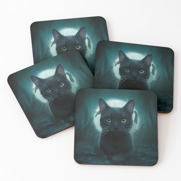 Item preview, Mysterious cat at night, illuminated by the moon designed and sold by Paul-Place.