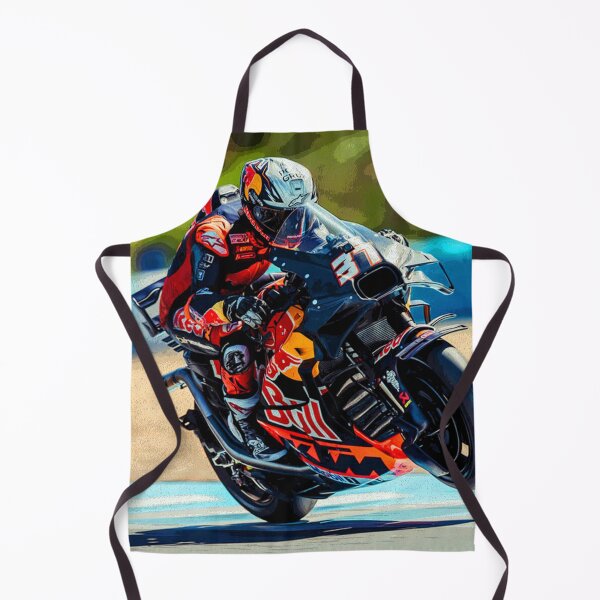 Item preview, Pedro Acosta racing his 2025 MotoGP Motorcycle accelerating out of the corner making a small wheelie abstract designed and sold by Rodissimus1984.