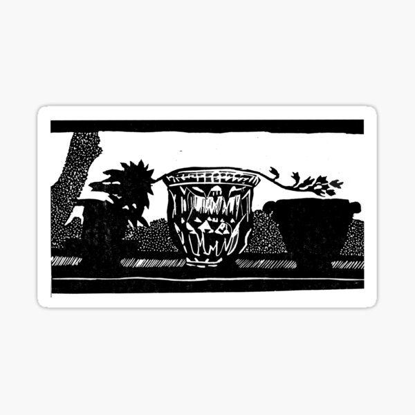 Item preview, Window View Lino Print designed and sold by kaynvas.