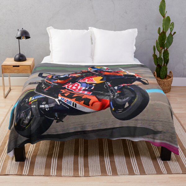 Item preview, Brad Binder racing his 2025 MotoGP Motorcycle accelerating out of the corner making a small wheelie abstract designed and sold by Rodissimus1984.