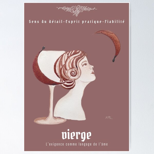 Item preview, Oeno-Astrology: Virgo in Wine 2 designed and sold by vinsurtoile.