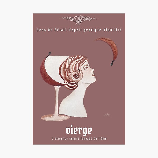 Item preview, Oeno-Astrology: Virgo in Wine 2 designed and sold by vinsurtoile.