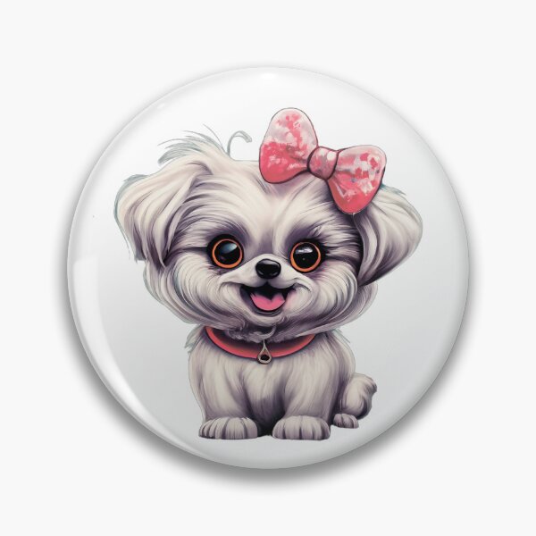 Artikelvorschau, Entzückender Hund. Kleiner Hund. Farbe: Weiß, Rosa, Rot, Grau entworfen und verkauft von MagelliShop.