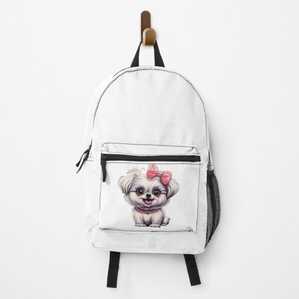 Item preview, Adorable dog. Small dog. Color: white, pink, red, gray designed and sold by MagelliShop.