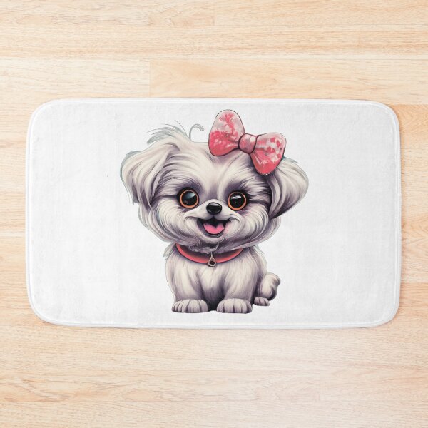 Item preview, Adorable dog. Small dog. Color: white, pink, red, gray designed and sold by MagelliShop.