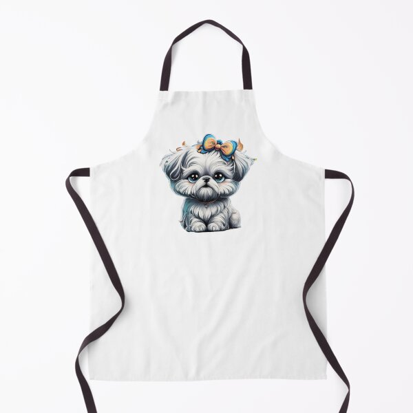 Item preview, Adorable dog. Small dog. Color: white, blue, light blue, gray, yellow designed and sold by MagelliShop.