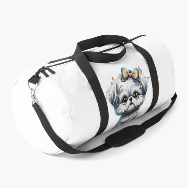 Item preview, Adorable dog. Small dog. Color: white, blue, light blue, gray, yellow designed and sold by MagelliShop.