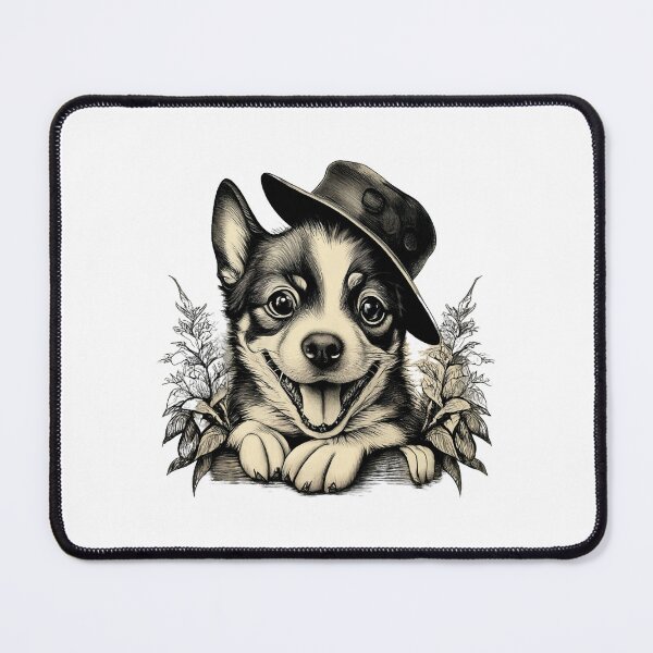 Item preview, A cute, smiling dog wearing a hat designed and sold by MagelliShop.