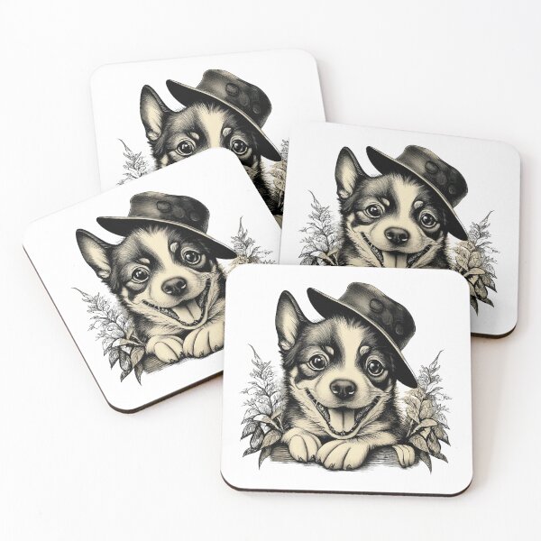Item preview, A cute, smiling dog wearing a hat designed and sold by MagelliShop.
