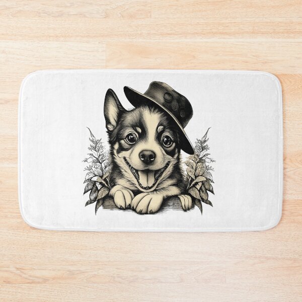 Item preview, A cute, smiling dog wearing a hat designed and sold by MagelliShop.