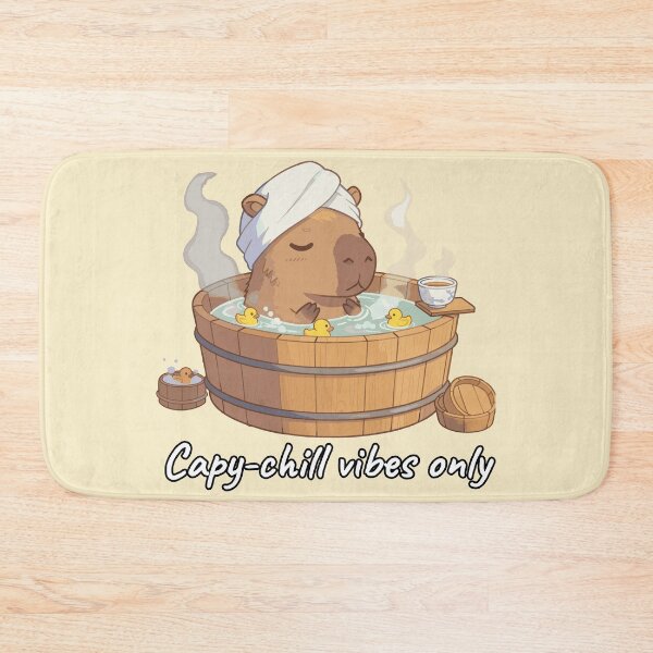 Item preview, Capybara Bath Time – Capy-Chill Vibes Only Cute Animal Art designed and sold by imaginariun.