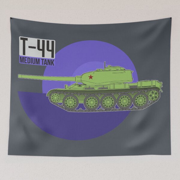 Item preview, T-44 Medium Tank Military Design, Soviet Green Tank, Purple Background designed and sold by FAawRay.