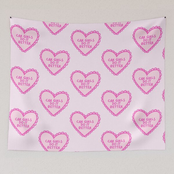 Item preview, Pink Car Girls Do It Better Heart designed and sold by boostedbutterflies.