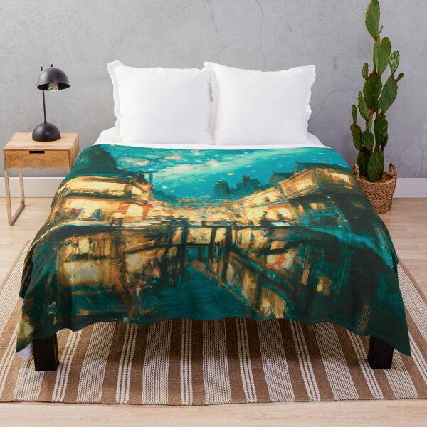 Item preview, The Starry Night of ancient town with beautiful cyan sky designed and sold by MerryCrown.