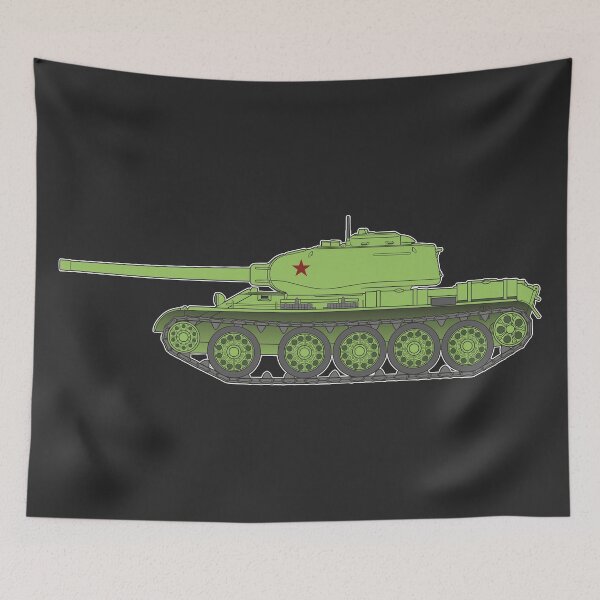 Item preview, T-44 Tank Side View Minimalist Art designed and sold by FAawRay.